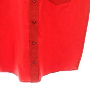 プラダ PRADA ノースリーブシャツ 38 赤 レッド 黒 ブラック /SS ■OS ■OH レディース