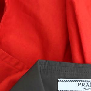 プラダ PRADA ノースリーブシャツ 38 赤 レッド 黒 ブラック /SS ■OS ■OH レディース