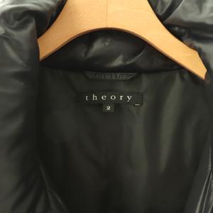 セオリー Theory ダウンコート ジップアップ ロング 2 ブラック /HK ■OS レディース