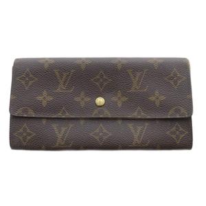 ルイヴィトン LOUIS VUITTON モノグラム ポシェット ポルト モネ クレディ 長財布 茶色 ブラウン M61723 /SR ■OH レディース