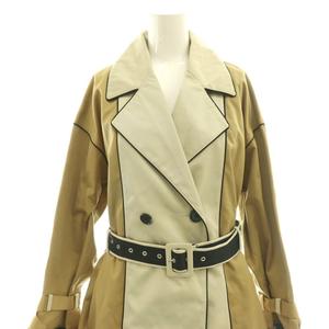 未使用品 アメリヴィンテージ Ameri VINTAGE シームトレンチコート ロング F ベージュ /MY ■OS レディース