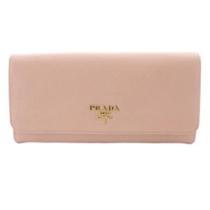 プラダ PRADA サフィアーノ パスケース付き 長財布 レザー ロゴ ピンク 1MH132 /SR ■OH レディース