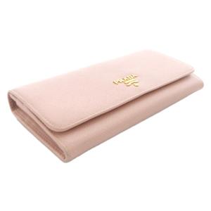プラダ PRADA サフィアーノ パスケース付き 長財布 レザー ロゴ ピンク 1MH132 /SR ■OH レディース