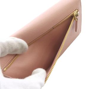 プラダ PRADA サフィアーノ パスケース付き 長財布 レザー ロゴ ピンク 1MH132 /SR ■OH レディース