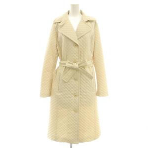 ハナエモリ HANAE MORI キルティングコート アウター チェスター 40 ライトベージュ /CX ■OS レディース