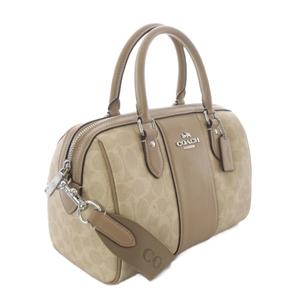 コーチ COACH シグネチャー 2way ボストンバッグ ショルダーバッグ ベージュ CW376 /SR レディース