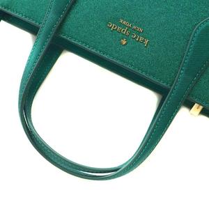 ケイトスペード KATE SPADE グリマー グリッター ミックスド マテリアル サッチェル 2WAY ハンドバッグ ショルダーバッグ グリッター加工 緑 /MI ■OS レディース