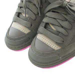 リーボック Reebok CLUB C BULC スニーカー シューズ 24.5cm カーキ ピンク ローカット レースアップ 切り替えデザイン /RI ■OS レディース
