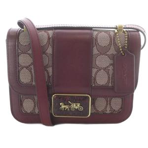 コーチ COACH アリー ショルダー バッグ 18 シグネチャー ジャカード ウィズスネークスキン 紫 パープル C3760 /SR レディース