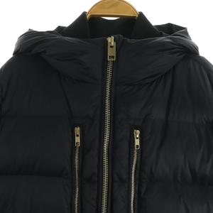 ディーゼル DIESEL ナイロンダウンコート ロング フード S ネイビー /MY ■OS レディース