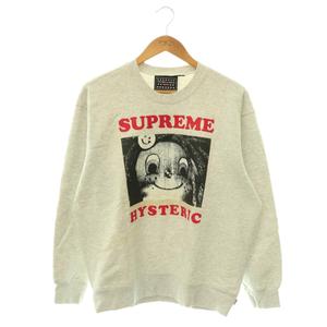 ヒステリックグラマー HYSTERIC GLAMOUR × シュプリーム SUPREME  Crewneckスウェットプルオーバ― トレーナー 長袖 クルーネック S ライトグレー /SY ■OS メンズ