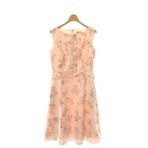 トッカ TOCCA GARDEN FLOWERS ドレス ロング ノースリーブ 花柄 2 ピンク マルチカラー /DO ■OS レディース