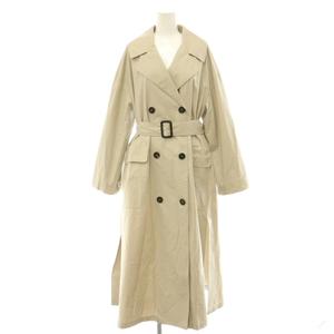 マックスマーラ MAX MARA the cube スプリングコート ロング 38 ベージュ /HK ■OS レディース
