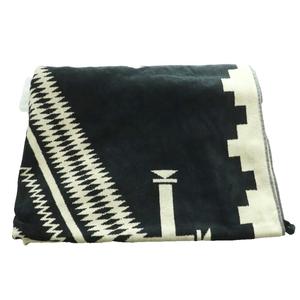 未使用品 ペンドルトン PENDLETON タグ付き ジャガードタオルオーバーS バス オフホワイト 黒 ブラック /SS ■OS その他