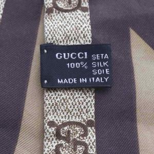 グッチ GUCCI スカーフ GG柄 シルク ブラウン /YO12 ■OH レディース