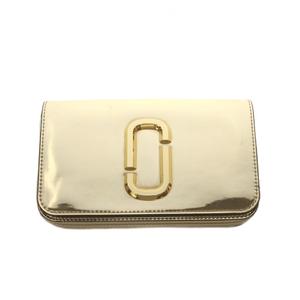 マークジェイコブス MARC JACOBS クラッチバッグ ハンドバッグ ゴールドカラー ロゴ /RI ■OS レディース