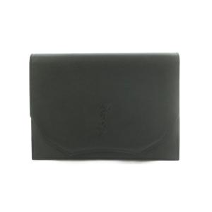 イヴサンローラン YVES SAINT LAURENT カサンドラ クラッチバッグ セカンドバッグ フラップ 黒 ブラック ロゴ /MI ■OS ■OH レディース