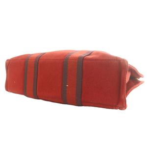 エルメス HERMES フールトゥ PM トートバッグ ハンド キャンバス 赤 レッド ボルドー /SS ■OS ■OH レディース