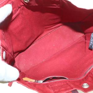 エルメス HERMES フールトゥ PM トートバッグ ハンド キャンバス 赤 レッド ボルドー /SS ■OS ■OH レディース