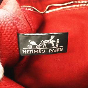 エルメス HERMES フールトゥ PM トートバッグ ハンド キャンバス 赤 レッド ボルドー /SS ■OS ■OH レディース