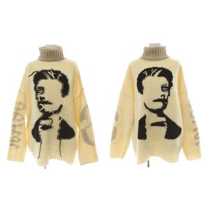 エムエムシックス メゾンマルジェラ MM6 Maison Margiela リバースデザイン タートルネック セーター ニット リバーシブル XS アイボリー ブラック S62GP0049 /CX ■OS レディース