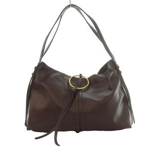 ザラ ZARA メタルリングディテール ショルダーバッグ フェイクレザー ボルドー /SS ■OS レディース