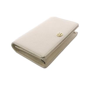 グッチ GUCCI GGマーモント レザー ミニ クラッチバッグ ウォレットバッグ トープ 497985 /YO22 ■OH 