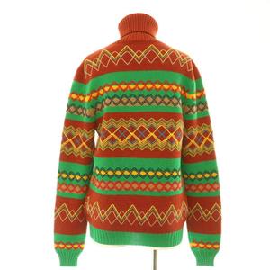 グッチ GUCCI 刺繍 タートルネックニット セーター 長袖 S 赤 緑 マルチカラー /NR ■OS レディース