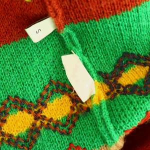 グッチ GUCCI 刺繍 タートルネックニット セーター 長袖 S 赤 緑 マルチカラー /NR ■OS レディース