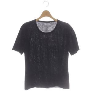 レリアン Leilian カシミア ラメ半袖ニット 9 黒 ブラック /SR レディース