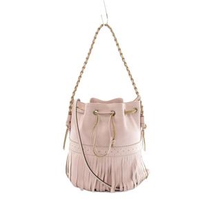ジェイ&エムデヴィッドソン J&M Davidson Carnival L フリンジドローストリングバッグ 2WAY ショルダーバッグ ハンドバッグ レザー ピンク /MI ■OS レディース