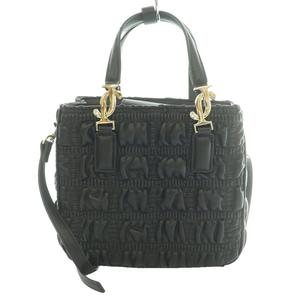 未使用品 ジルバイジルスチュアート JILL by JILLSTUART タグ付き クロスJハンドル 2WAYバッグ ハンド ショルダー 黒 ブラック /SS ■OS レディース