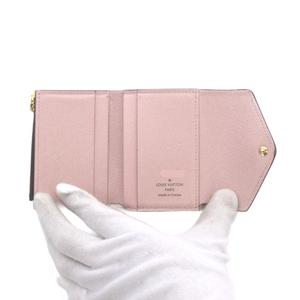 ルイヴィトン LOUIS VUITTON ポルトフォイユ・ゾエ 三つ折り財布 ウォレット 茶 ブラウン ピンク スナップボタン開閉 モノグラム柄 M62933 /RI ■OS ■OH レディース