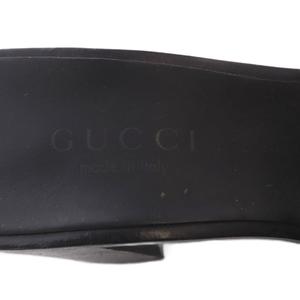 グッチ GUCCI ミュール サンダル ブロックヒール スクエアトゥ GGロゴ 37C ブラック /YO23 レディース