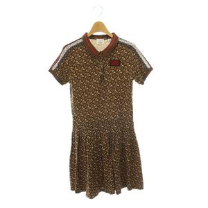 バーバリー BURBERRY キッズ TBモノグラム ワンピース ひざ丈 半袖 14Y 茶 ブラウン 8030066 /HS ■OS キッズ