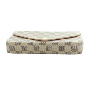 ルイヴィトン LOUIS VUITTON ポシェットフェリシー ダミエアズール チェーンウォレット ショルダーバッグ ベージュ 紺 ネイビー N63106 /MI ■OS ■OH レディース