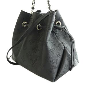 ルイヴィトン LOUIS VUITTON ベラ マヒナ レザー モノグラム パターン 2WAY ハンドバッグ ワンハンドル ショルダー チェーン ロゴ パンチング加工 ワンカラー 黒 ブラック M57070 /BB ■OH レディース