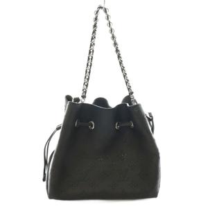 ルイヴィトン LOUIS VUITTON ベラ マヒナ レザー モノグラム パターン 2WAY ハンドバッグ ワンハンドル ショルダー チェーン ロゴ パンチング加工 ワンカラー 黒 ブラック M57070 /BB ■OH レディース