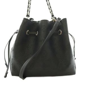 ルイヴィトン LOUIS VUITTON ベラ マヒナ レザー モノグラム パターン 2WAY ハンドバッグ ワンハンドル ショルダー チェーン ロゴ パンチング加工 ワンカラー 黒 ブラック M57070 /BB ■OH レディース