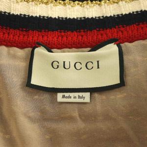 グッチ GUCCI 411531 ラメニット 台形スカート セミフレアスカート ミニ S ブラック マルチカラー /ES ■OS レディース