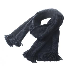 ルイヴィトン LOUIS VUITTON エシャルプ・ロゴマニア アントラシット マフラー フリンジ シルク混 ブラック M72431 /YO24 ■OH メンズ レディース