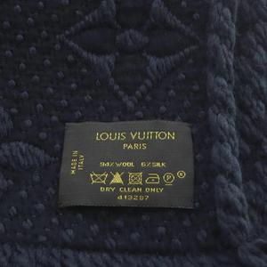 ルイヴィトン LOUIS VUITTON エシャルプ・ロゴマニア アントラシット マフラー フリンジ シルク混 ブラック M72431 /YO24 ■OH メンズ レディース