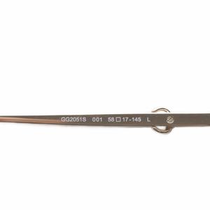 グッチ GUCCI リムレスサングラス オーバル型 ビット金具 グラデーションレンズ 58□17-145 グレー GG2051S /YO27 ■OH レディース