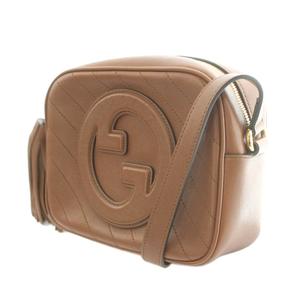 グッチ GUCCI ブロンディ ショルダーバッグ レザー GGロゴ インターロッキング ワンカラー タッセル 茶 ブラウン 742360 /BB ■OH ■SH レディース