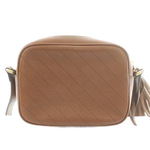 グッチ GUCCI ブロンディ ショルダーバッグ レザー GGロゴ インターロッキング ワンカラー タッセル 茶 ブラウン 742360 /BB ■OH ■SH レディース