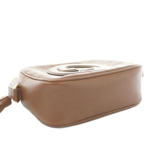 グッチ GUCCI ブロンディ ショルダーバッグ レザー GGロゴ インターロッキング ワンカラー タッセル 茶 ブラウン 742360 /BB ■OH ■SH レディース