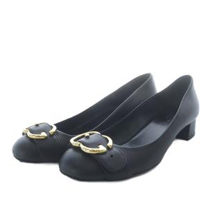 グッチ GUCCI パンプス ハイヒール GGマーモントバックル レザー 35.5 ブラック /YO39 レディース