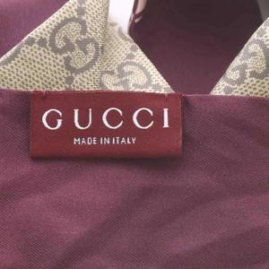 グッチ GUCCI ×ヒグチユウコ GG シルク ネックボウ スカーフ ベージュ ボルドー 848291 /YO18 ■OH レディース