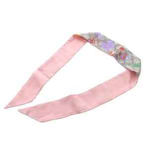 グッチ GUCCI スカーフ ネックボウ GGフローラ ベージュ ピンク 609317 /YO27 ■OH レディース