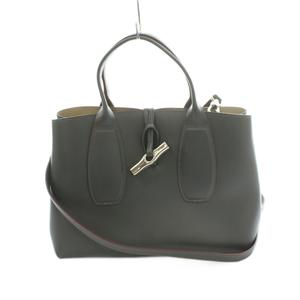 ロンシャン LONGCHAMP ROSEAU 2way ショルダーバッグ ハンドバッグ レザー グレー /MI ■OS レディース